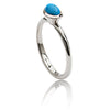 70%  DISCOUNT  Women's Dynamic  925 Sterling Silver Oval Stacking Ring with Turquoise