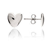 70% DISCOUNT   Little Princess  925 Sterling Silver Solid Heart Stud Earrings