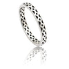 70% DISCOUNT I LAST ONE  Exotic Unisex 925  Sterling  Silver  Lattice Stacking  Band Ring