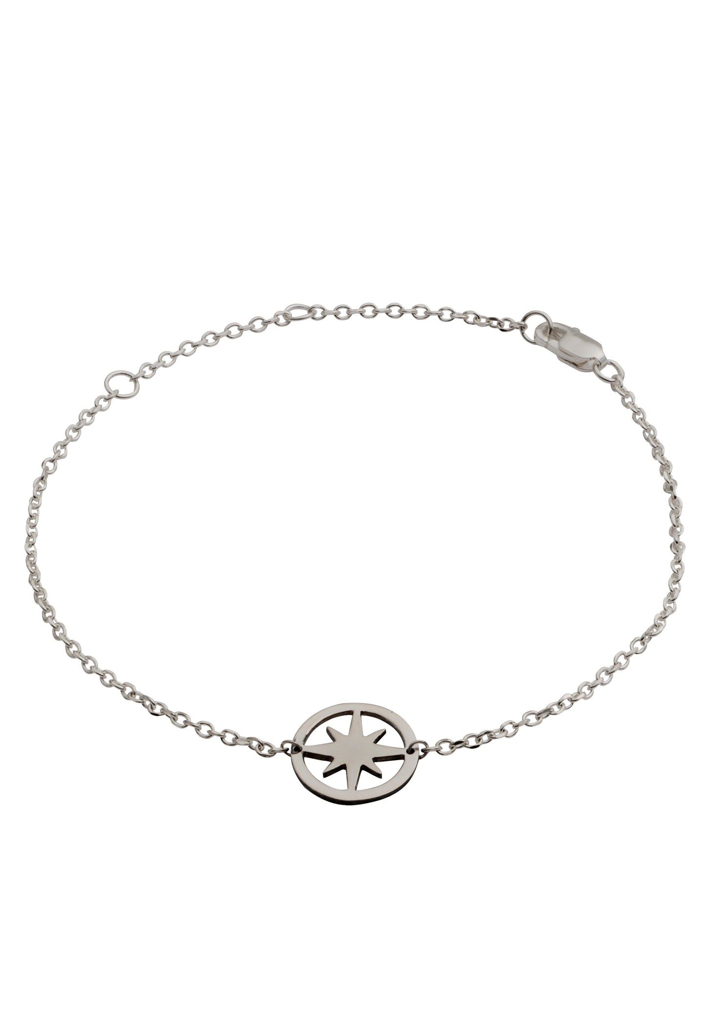 70% DISCOUNT 925 Sterling Silver Circle of Life Star Charm Bracelet