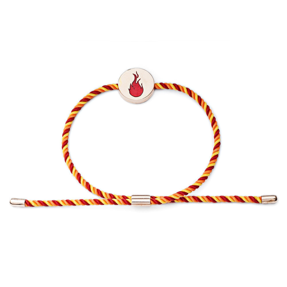 FESTIVAL TIME! 70% DISCOUNT Colourful Festival 18ct Rose Gold Vermeil Fire Feline Spirit Luxury cord bracelet