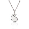70%  DISCOUNT Ladies' Solid 925   Sterling Silver  Large Bulb Paisley Pendant Necklace