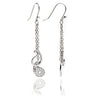 70%  DISCOUNT Ladies' Fashionable  925 Sterling Silver Paisley Charm Dangle Earrings