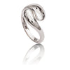 70%  DISCOUNT   Gleaming Womens Contemporary Sterling Silver Double Paisley Ring