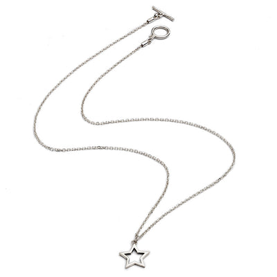 75% DISCOUNT  Ladies-Girls Dazzling Minimalist 925 Sterling Silver Silhouette  Charm Star Pendant Necklace