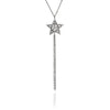 75%    DISCOUNT   Dazzling  925 Sterling Silver Filigree Tassel Star Necklace