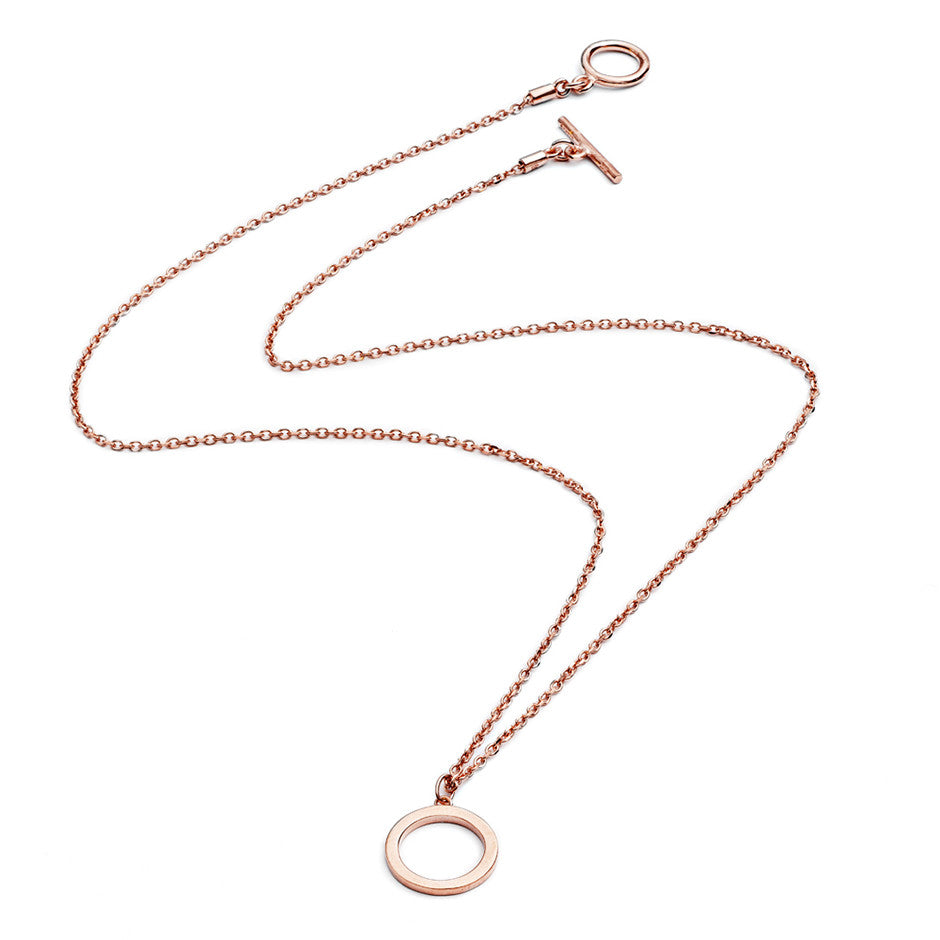 75% DISCOUNT LAST ONE 18ct Rose Gold Vermeil Circular Jaguar Pendant Necklace