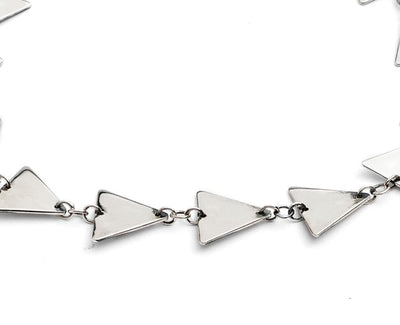 70%   DISCOUNT  Glittering 925 Sterling Silver  Solid Triangle  Bracelet