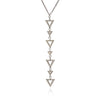 70%    DISCOUNT   Glittering  925  Sterling Silver Triangle Charm Pendant Necklace