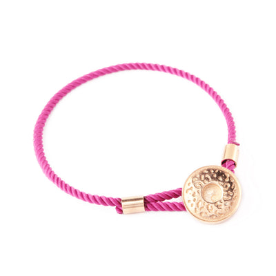 FESTIVAL TIME 65%  DISCOUNT  Colourful Luxury cord 18ct Rose Gold Vermeil Caring Bracelets: Tribal and Jaguar Pattern fastenings