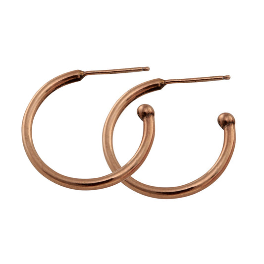 75%  DISCOUNT18CT ROSE GOLD VERMEIL HOOP EARRINGS