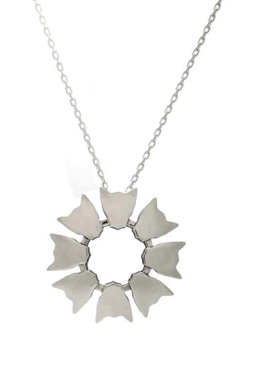 70%  DISCOUNT Unique Large 925 Sterling Silver  Jaguar Flower Pendant