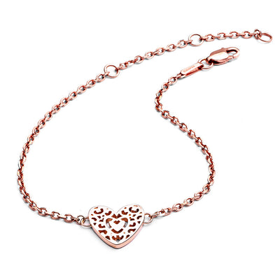 70%  DISCOUNT 18ct Rose Gold  Vermeil Filigree Heart Bracelet