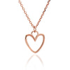 70%  SPRING DISCOUNT Ladies/Girls 18ct Rose Gold Vermeil Silhouette Heart Charm  Stacking Pendant Necklace