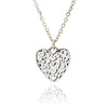 70%  DISCOUNT  Ladies / Girls 925 Sterling Silver Filigree Heart  Charm Stacking Pendant Necklace