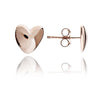 70% SPRING  DISCOUNT  Ladies /Girls 18ct Rose Gold  Vermeil Solid Heart Stud Earrings