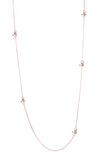 70% DISCOUNT   Girls'/Woman's 18 ct Rose Gold Vermeil Five Charm Bird Stacking Necklace With Rubies or Orange sapphire