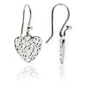 70% SPRING DISCOUNT  LAST PAIR Ladies 925 Sterling Silver Filigree Heart Charm Drop Earrings
