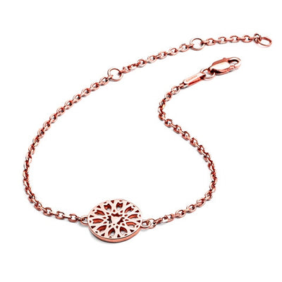 70%  DISCOUNT LAST ONE Glittering 18ct Rose Gold  Vermeil Circular Jaguar Head Filigree Charm Bracelet