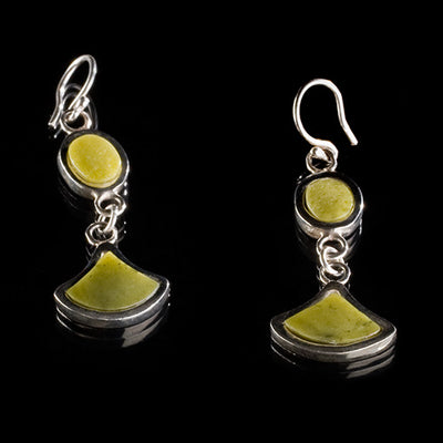70% SPRING DISCOUNT Handcrafted Sterling Silver Serpentine Earrings