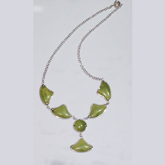 70% DISCOUNT Bespoke Handcrafted Sterling Silver Serpentine Necklace