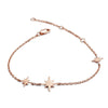 70%   DISCOUNT Three Star  Charm Bracelet in 18ct Rose Gold Vermeil