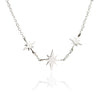 70%  DISCOUNT  925 Sterling Silver Three Star Charm Necklace