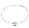70%  SPRING  DISCOUNT LAST ONE 925 Sterling Silver Crescent Moon Charm Bracelet