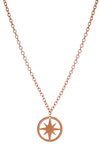 70%  DISCOUNT 18ct Rose Gold Vermeil Circular Star Charm Pendant Necklace