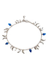70%   SPRING DISCOUNT  Colourful Sterling Silver  Flickering Flame  Blue stone Fire  Bracelet