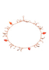 70%  SPRING DISCOUNT  18ct Rose Gold Vermeil on Sterling Silver  Flickering Flame  Red stone Fire  Bracelet