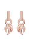 70%  SPRING DISCOUNT Glittering 18ct Rose Gold Vermeil  on Sterling Silver  Roaring Flame  Fire Earrings small