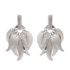 70%  SPRING  DISCOUNT  Glittering 925 Sterling Silver Roaring Flame  Fire Earrings-  Large