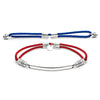 70%  SPRING  DISCOUNT 925 Sterling Silver Interchangeable Bracelet - Fiery Red and Royal Blue