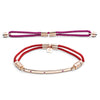 70% SPRING DISCOUNT 18ct Rose Gold Vermeil Interchangeable Bracelet with Rubies - Hot Pink and Fiery Red