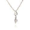 70%    DISCOUNT  Ladies' /Girls' Elegant Hand polished Sterling Silver Small Leaf Pendant  Necklace