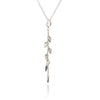70%   SPRING DISCOUNT LAST ONE Elegant Hand Polished Ladies' Sterling Silver Leaf Dangle Pendant Necklace