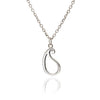 65%  DISCOUNT 925 Sterling Silver Paisley Silhouette Pendant Necklace