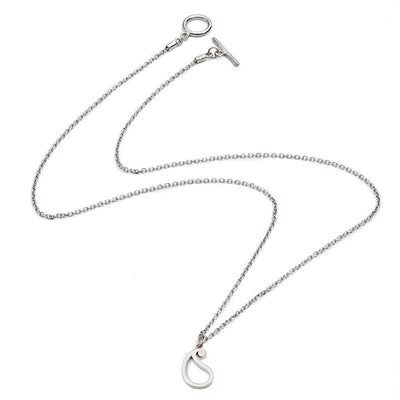 65%  SPRING DISCOUNT 925 Sterling Silver Paisley Silhouette Pendant Necklace