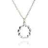 70%  SPRING  DISCOUNT Ladies 925 Sterling Silver Paisley  Flower Silhouette Charm Pendant Necklace