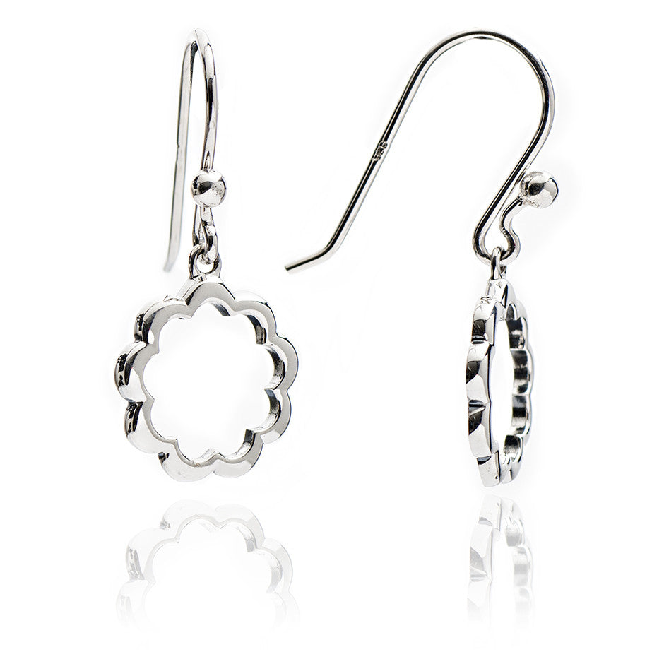70%  DISCOUNT  Women's 925 Sterling Silver  Floral Silhouette Paisley Charm  Earrings