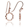 70% SPRING DISCOUNT   Fashionable 18ct Rose Gold Vermeil Floral Silhouette Paisley Charm Earrings