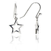 70%  SPRING DISCOUNT  Glittering 925 Sterling Silver Silhouette Star Drop Earrings
