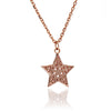 75% DISCOUNT  Glittering Intricate 18ct Rose Gold Vermeil  Filigree Star Charm  Pendant Necklace