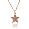 75%  SPRING DISCOUNT  Glittering Intricate 18ct Rose Gold Vermeil  Filigree Star Charm  Pendant Necklace