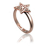 75%  SPRING DISCOUNT LAST ONE Exotic Ladies/Girls18ct Rose Gold Vermeil Filigree Star Charm Ring