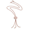 70%  SPRING  DISCOUNT Glittering Ladies 18ct Rose Gold Vermeil Circular Filigree Jaguar Tassel Necklace