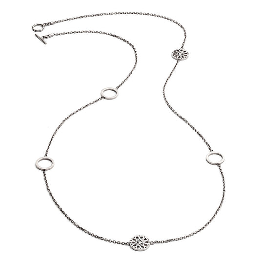 70% DISCOUNT  LAST ONE Ladies Boho 925 Sterling Silver Circular Filigree Five Charm Jaguar Head Necklace