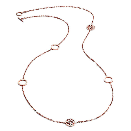 75% DISCOUNT LAST ONE 18ct Rose Gold  Vermeil Circular Filigree Five Charm Jaguar Head Necklace As Worn By Rosie Fortescue of Made in Chelsea