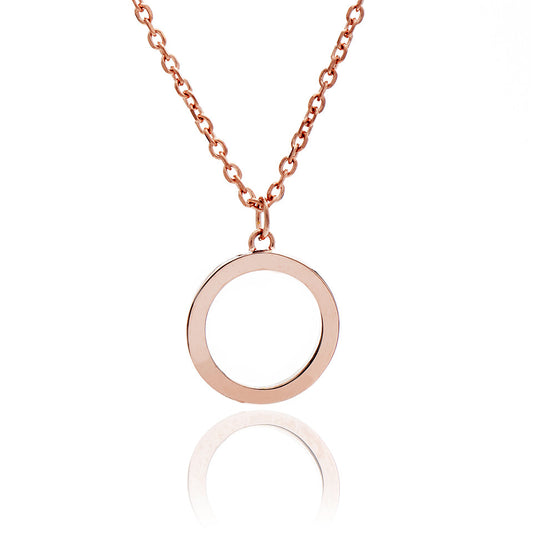 75%  DISCOUNT   LAST ONE 18ct Rose Gold Vermeil Circular Jaguar Pendant Necklace